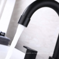 Aquacúbico Cupc Tres hoyos Matte Negro Black Montar montado en el fregadero de baño extendido